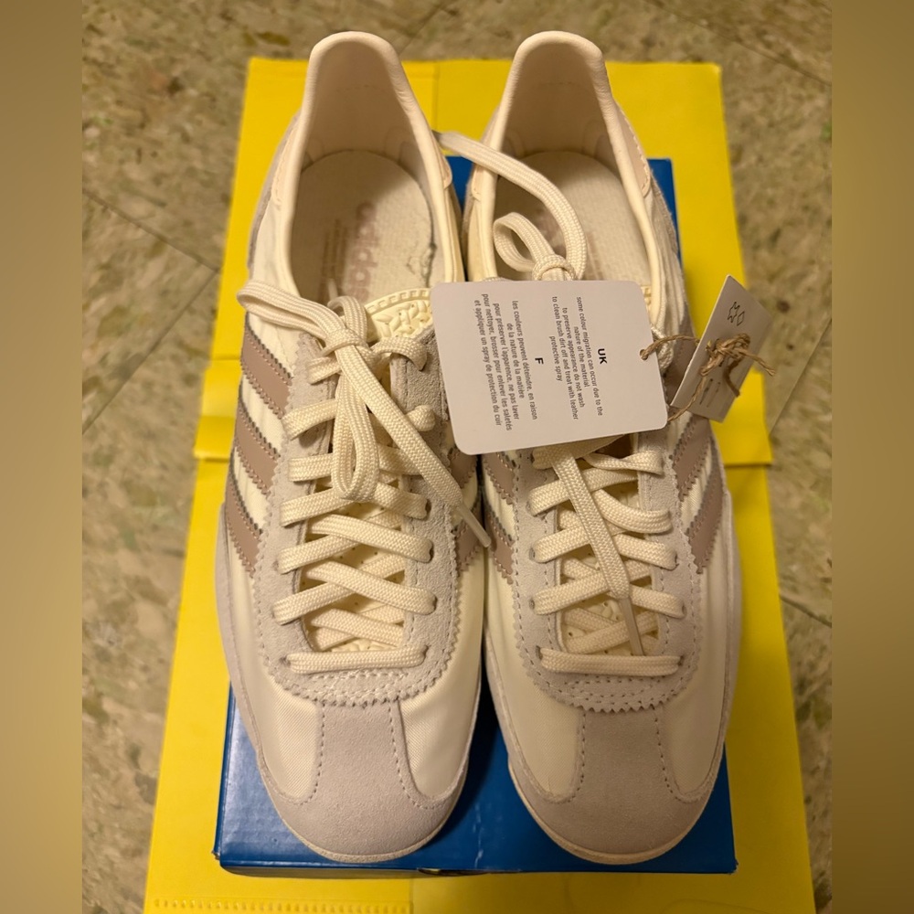 Adidas Cream and Tan Sneakers